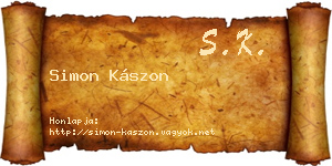 Simon Kászon névjegykártya
